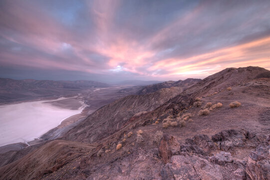 Sunrise at Dante's View in California's Death Valley National Park