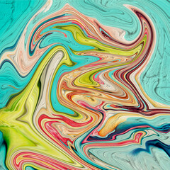 Smudged colors. Psychedelic effect. Surreal multicolor background. Fluid blots. 