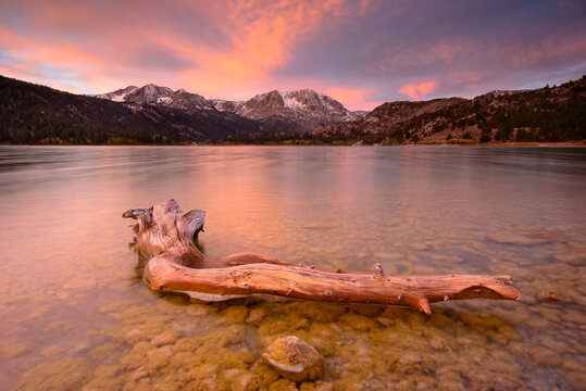 Cotton candy skies above June Lake, CA