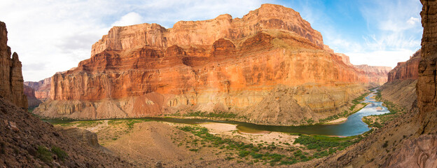 Rafting the Colorado River in the Grand Canyon National Park, Arizona. Nankoweap Canyon