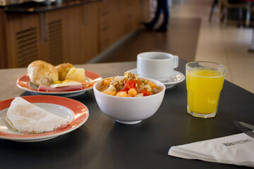 breakfast on the table