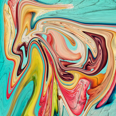 Smudged colors. Psychedelic effect. Surreal multicolor background. Fluid blots. 