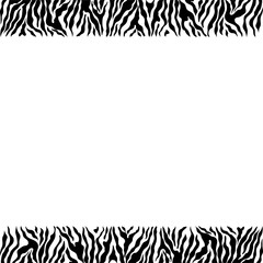 Obraz premium Abstract geometric frame on the skin of a zebra