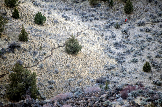 Hiking the trail from Trout Creek, Central Oregon.
