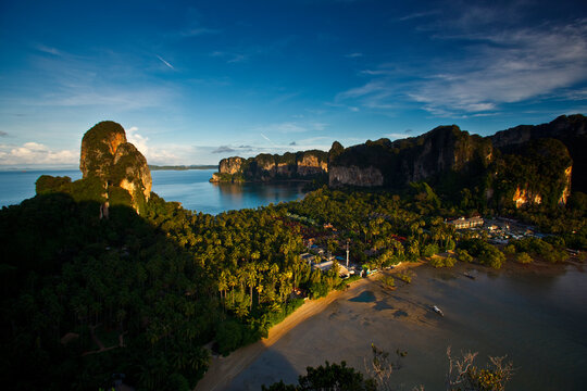 Hat Tham Phra Nang Peninsula houses Rai Lay Beach, Phra Nang Beach, Krabi Province, Thailand
