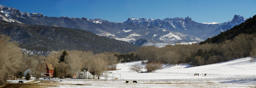 Cimarron Ridge above farm Uncompahgre National Forest, COLORADO