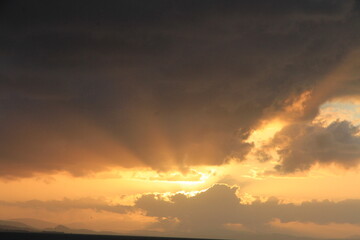 sunset over the sea 