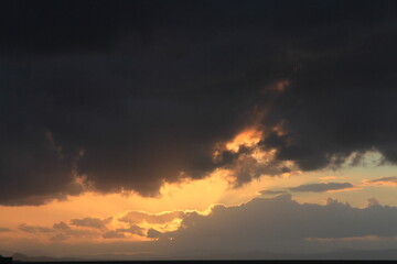 sunset over the sea 