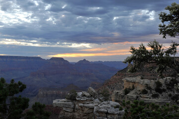 Sunrise in Arizona's Grand Canyon National Park, USA, Early summer morning light