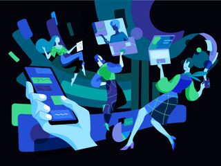 Persone che comunicano con strumenti software innovativi © Hurca!