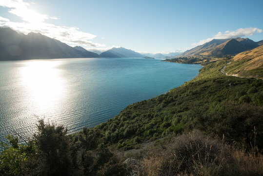 Lake Wakatipu on the South Island of New Zealand