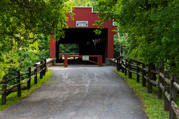 Historic Wertz Covered Bridge / Red Covered Bridge - Burr Arch Truss - Reading, Berks County, Pennsylvania - 432034377