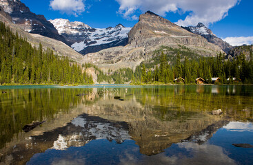 Views of Lake O'Hara and the surrounding alpine terrain in Yoho National Park, British Columbia, Canada