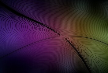 Dark Pink, Yellow vector backdrop with bent lines.