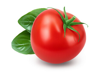 Tomato isolated on white background with clipping path and full depth of field.