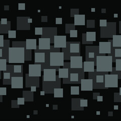 Seamless pattern with chaotic square tile ornament. Abstract modern endless background. Vector illustration.