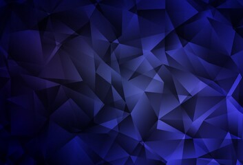 Fototapeta premium Dark Purple vector low poly background.