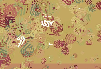 Fototapeta premium Light Green, Red vector texture with abstract forms.