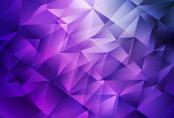 Obraz premium Light Purple, Pink vector background with triangles.