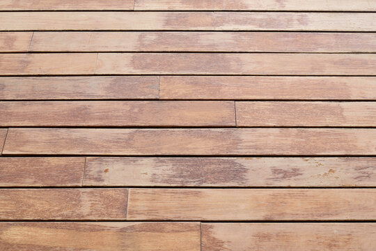 Close Up of Wooden Planks on Walkway with Textured Surface 