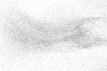 Distressed black texture. Dark grainy texture on white background. Dust overlay textured. Grain noise particles. Rusted white effect. Grunge design elements. Vector illustration, EPS 10.