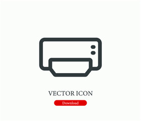 Air conditioner vector icon.  Editable stroke. Linear style sign for use on web design and mobile apps, logo. Symbol illustration. Pixel vector graphics - Vector