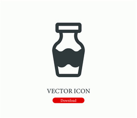 Vase vector icon.  Editable stroke. Linear style sign for use on web design and mobile apps, logo. Symbol illustration. Pixel vector graphics - Vector