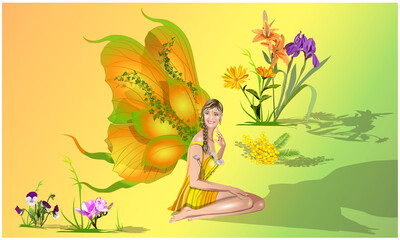 Obraz na płótnie Canvas Spring fairy