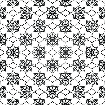 Moroccan  Vector Seamless Pattern style. Ramadan mubarak muslim background. Traditional ramadan kareem mosque pattern with grid mosaic