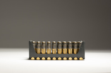 box of .22lr ammunition