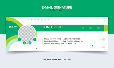 Corporate multi-purpose email signature interface design. Emailers personal business web modern vector layout Template design.