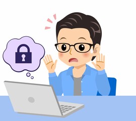 メガネを掛けた若い男性