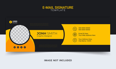 Corporate multi-purpose email signature interface design. Emailers personal business web modern vector layout Template design.