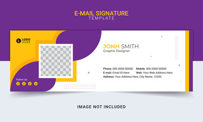 Corporate multi-purpose email signature interface design. Emailers personal business web modern vector layout Template design.