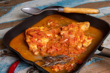 Dogfish moqueca, traditional food of Brazil