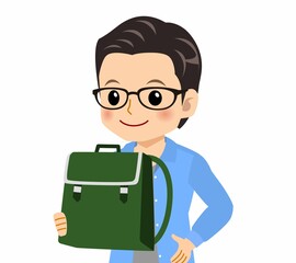 メガネを掛けた若い男性