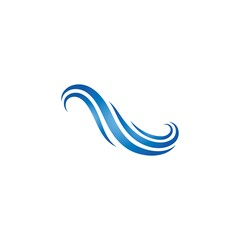 Water Wave Icon Logo Template vector illustration