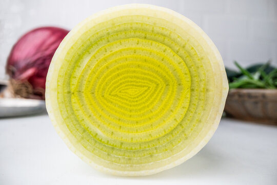 Close up of leek