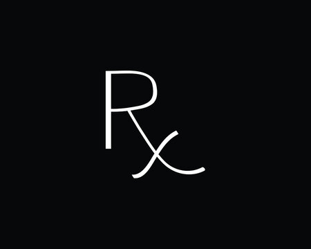 Rx symbol prescription icon black color illustration flat style simple  image 5199435 Vector Art at Vecteezy