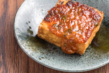 厚揚げの木の芽味噌焼き