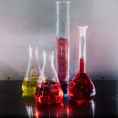 working in laboratory