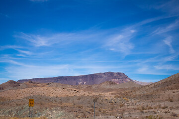 landscape with blue sky