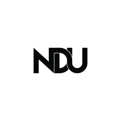 ndu letter original monogram logo design