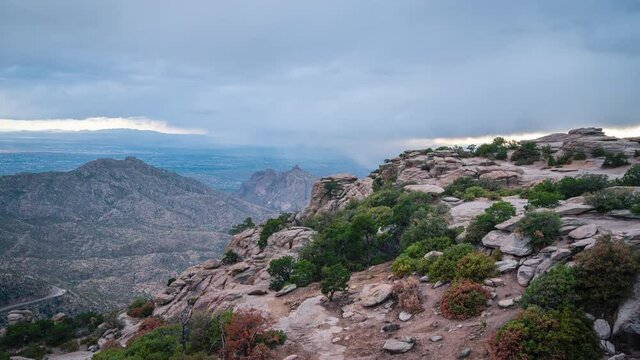 Storm over Tucson Arizona, time-lapse from Mt. Lemmon