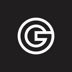 g logo circle design vector
