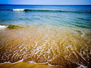 Sea sand and turquoise sea