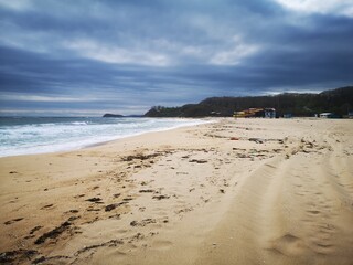 Sea sand and turquoise sea