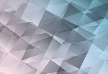 Obraz premium Light Pink, Blue vector polygon abstract background.