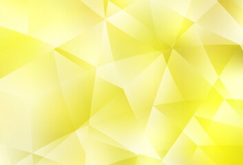 Light Yellow vector triangle mosaic texture.