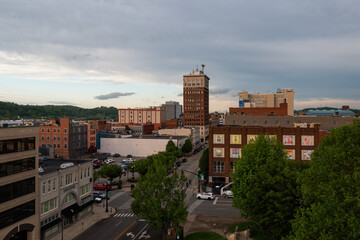 Fototapeta na wymiar Aerial of Downtown Huntington, West Virginia